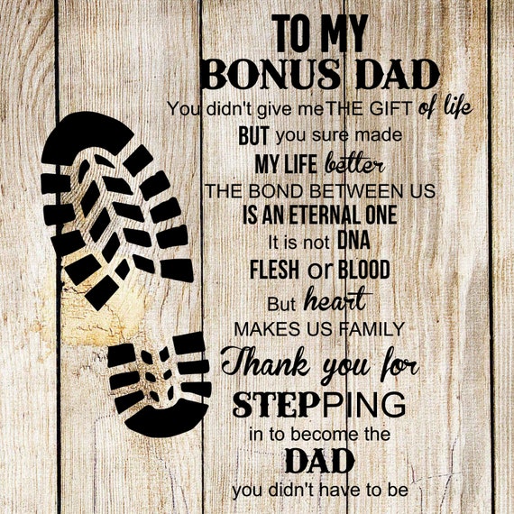 Download To My Bonus Dad Fathersday Svg Png And Studio 3 Files Etsy