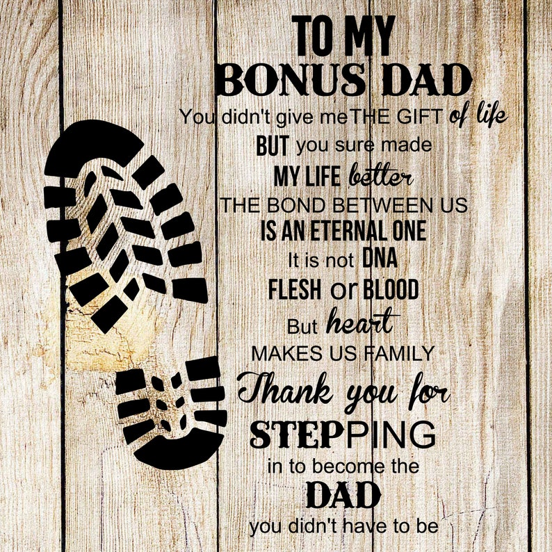 Download To my bonus dad fathersday svg png and studio 3 files | Etsy