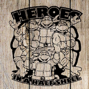 Gehouden in een halve schaal Teenage Mutant Ninja Turtles svg, png en studio 3 bestanden
