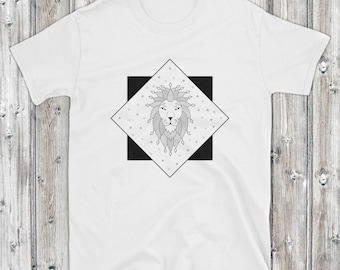 Short-Sleeve Unisex Lion T-Shirt, Men Lion T-Shirt, Women Lion T-Shirt, Lion Tee, Men Lion Tee, Women Lion Tee, Short Sleeve Lion Tee Shirt