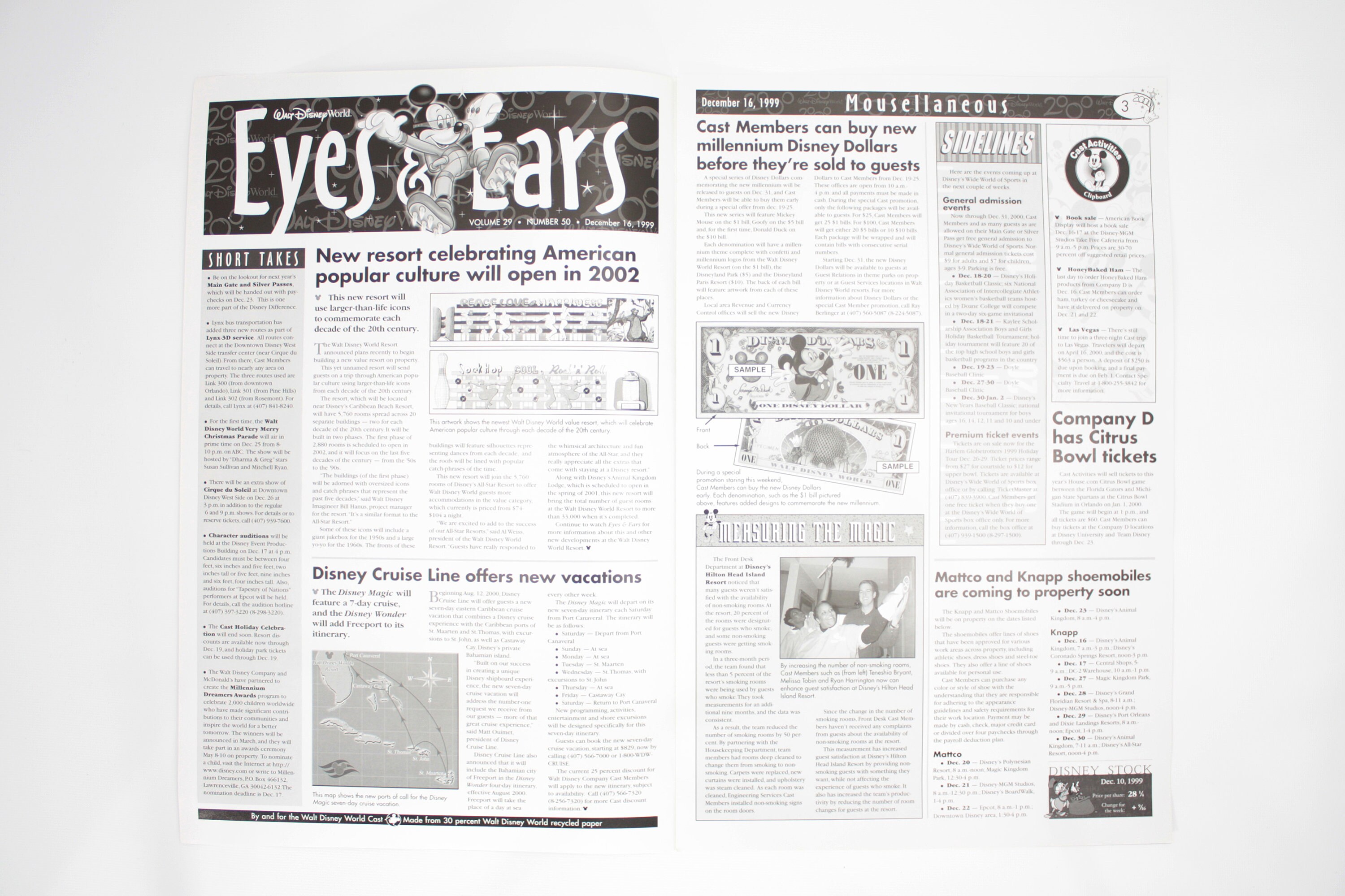 1999 Walt Disney World Year in Review Eyes & Ears Cast Member - Etsy