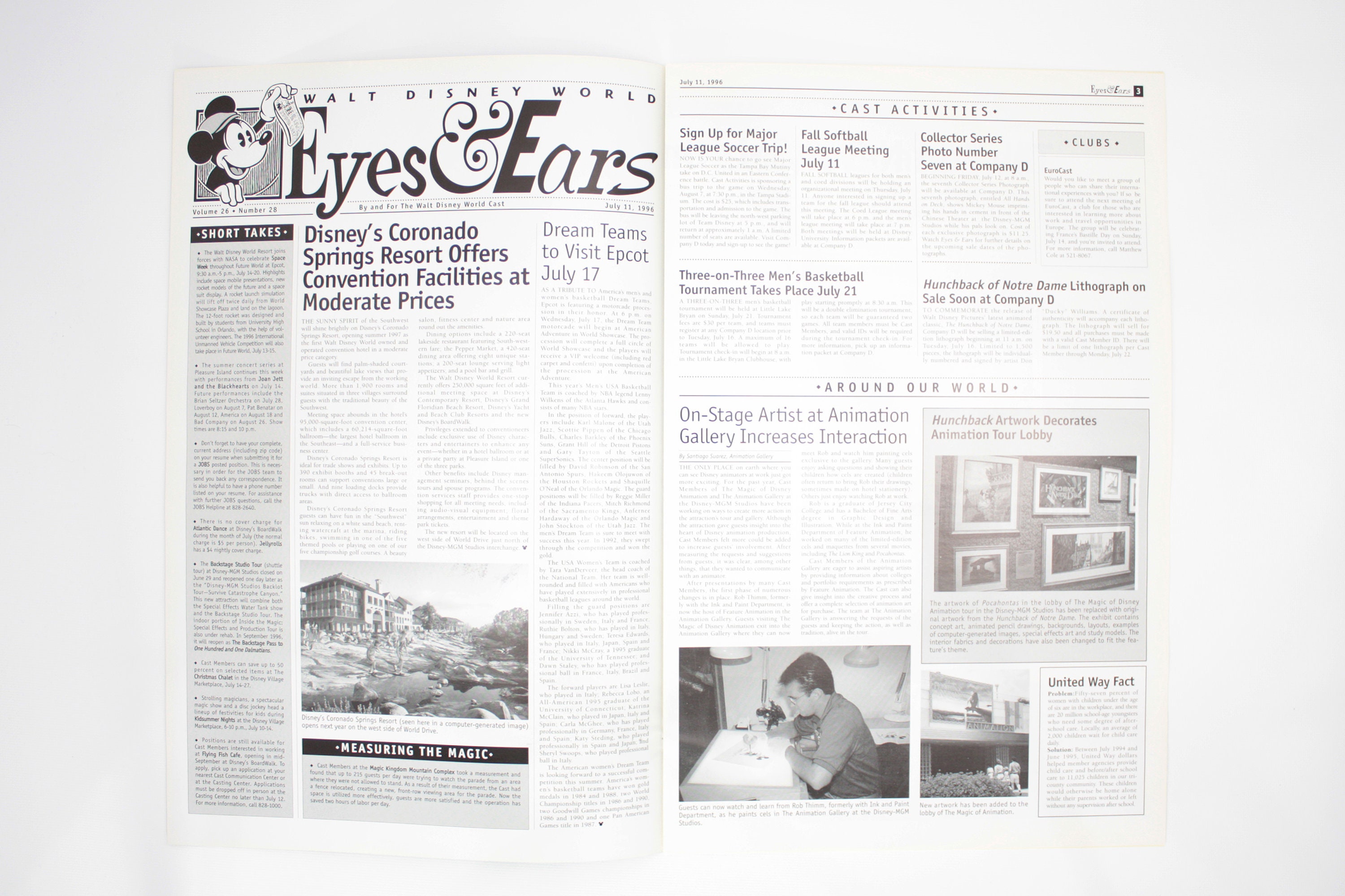 Disneys Boardwalk Eyes & Ears Cast Member Newspaper Full - Etsy
