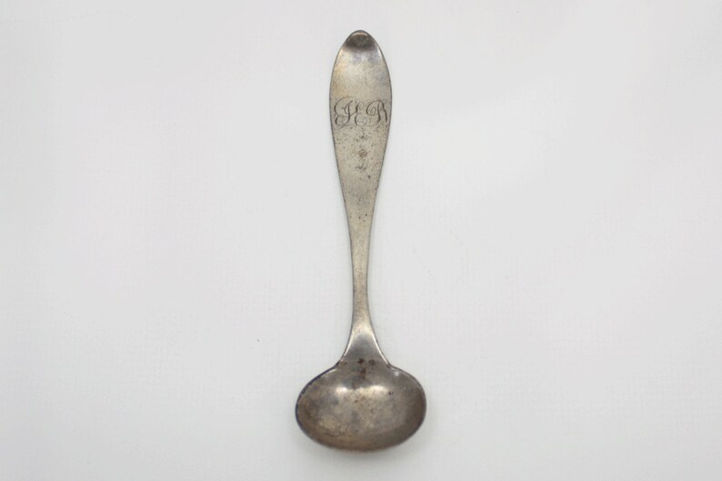 Vintage Silverplate Spoon with Monogram JER Monogrammed Silver Plate Small Spoon