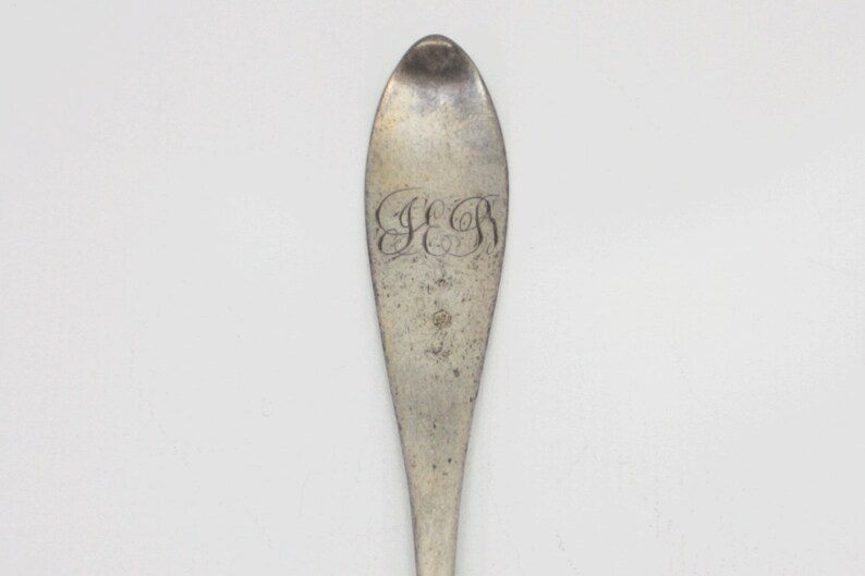 Vintage Silverplate Spoon with Monogram JER Monogrammed Silver Plate Small Spoon
