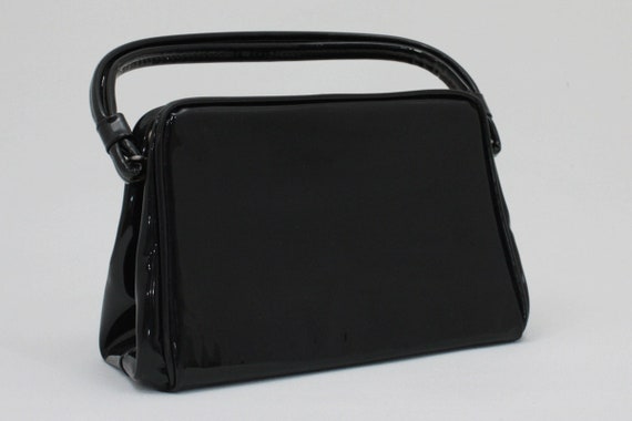 black patent purse