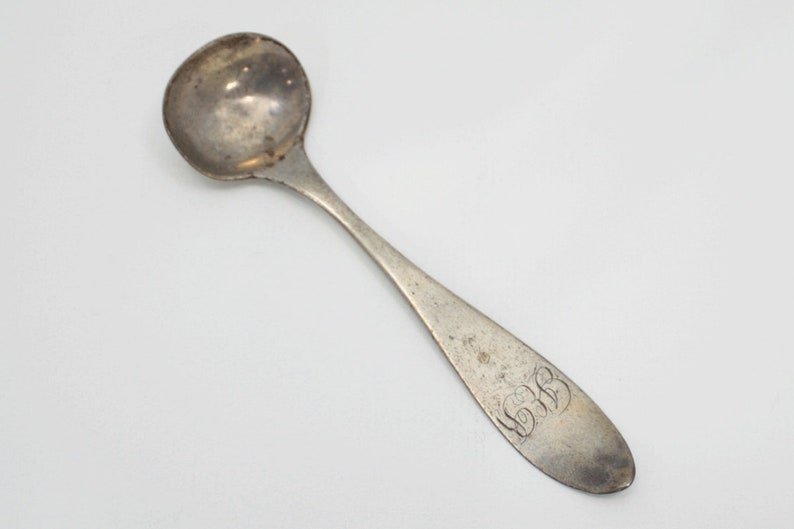 Vintage Silverplate Spoon with Monogram JER Monogrammed Silver Plate Small Spoon