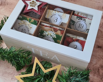 Vorbestellung Adventskalender, gefüllt, Tee, Kreativ, Advent, Weihnachten, Geschenk, Nikolaus, Teebox