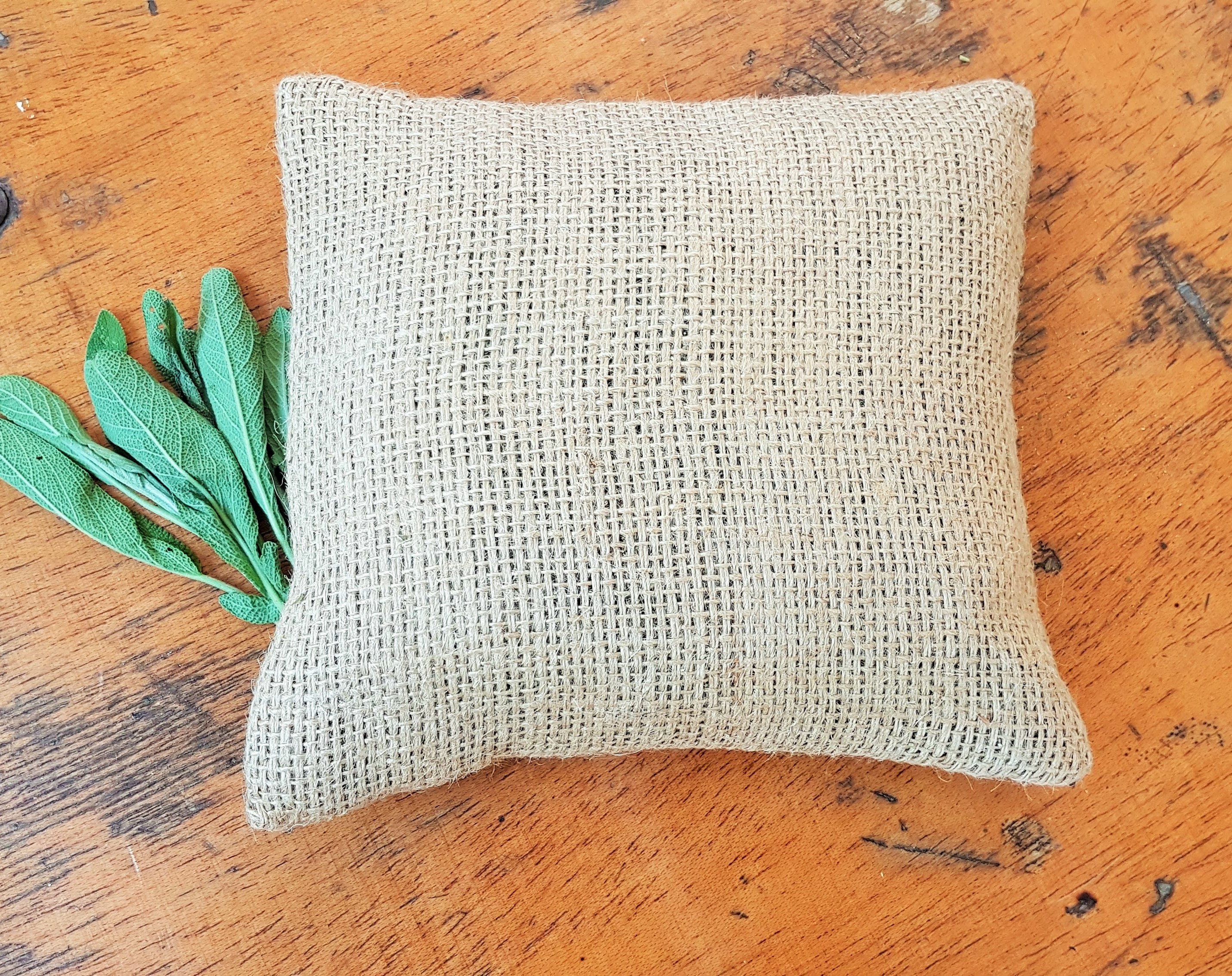 Jute Pillow With Dried Aromatic Plants LARGE / Hessian Etsy New Zealand