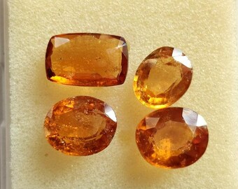 オレンジガーネット ルース 宝石 6カラット 高品質 天然ヘソナイト