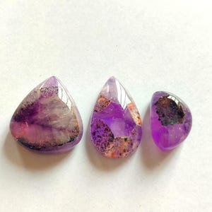 Natural Amethyst Cabochon Gemstone Mix Shape 35Ct Loose Purple Amethyst Gemstone For Jewelry Making