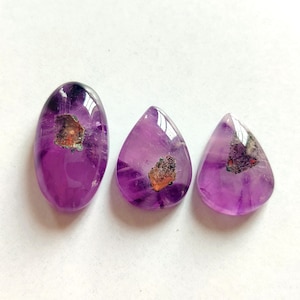 Natural Purple Amethyst Cabochon Gemstone 30Ct Loose Natural Amethyst Gemstone For Jewelry Making