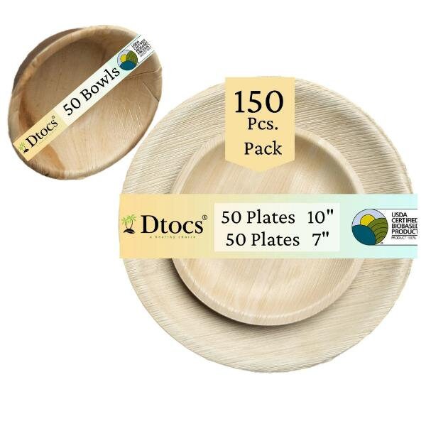 Palm Leaf Plates 50-Pack 10