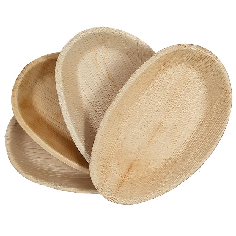 Palm Leaf Plates 7x5 Oval Plates 50 Pcs. Etsy