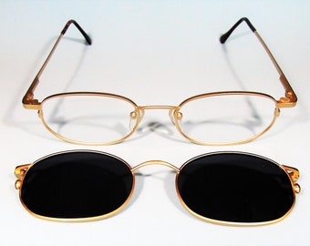 2 Bohemian magnetic closures lens shape gold 15 mm