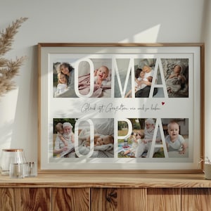 Photo gift *GRANDMA & GRANDPA*, personalized gift, photo collage, gift for grandchildren, gift for grandma and grandpa, birthday for grandma and grandpa, grandparents