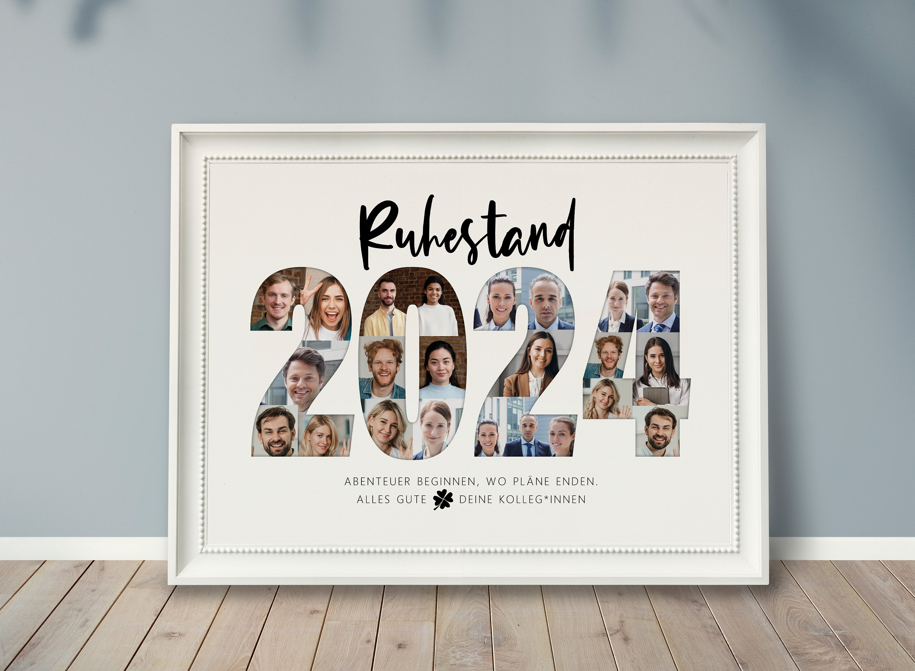 Foto-Poster *RUHESTAND*, personalisiertes Geschenk, Foto-Collage, Rente