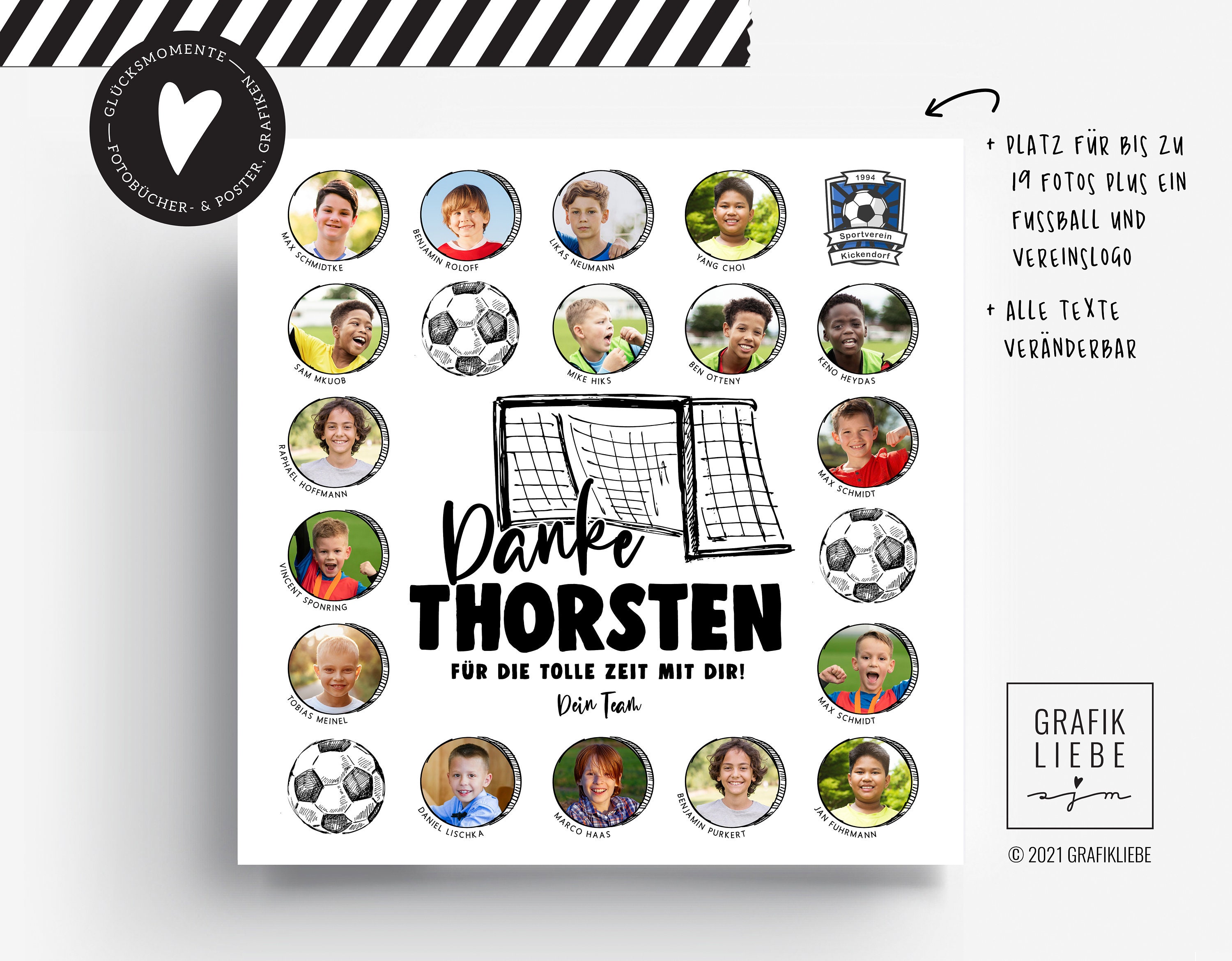 FotoPoster DANKE TRAINER personalisiertes Geschenk Etsy.de