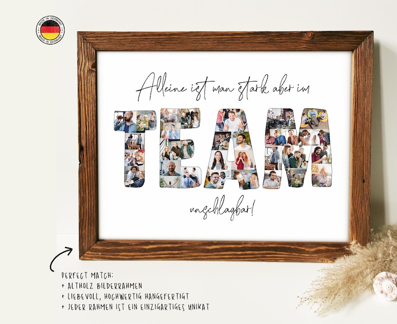 Foto-Poster TEAM, personalisiertes Geschenk, Foto-Collage EXPRESS-Bearbeitung möglich Bild 6