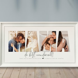 Regalo con foto *MAMA*, regalo personalizado, collage de fotos, regalo para madres, regalo para mamá, Día de la Madre