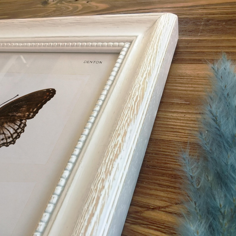 Solid wood picture frame *SHABBY CHIC*, white, photo frame, wooden frame, vintage style, 40 x 30 cm, 30 x 30 cm, 40 x 20 cm, DIN A4 Weiß Shabby
