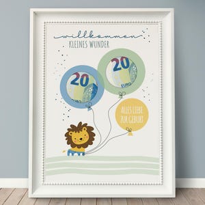 PDF cadeau naissance garçon *WELCOME MIRACLE*, cadeau naissance, bon, print@home, télécharger imprimer, carte imprimable