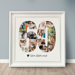 Foto-Poster *GEBURTSTAG*, personalisiertes Geschenk, Foto-Collage, Jubiläum