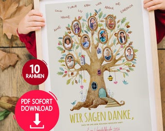 Farewell Gift for Kindergarten | Poster | Thank You Gift for Teachers | Tree with 10 Photos | Preschoolers 2026 | Download PDF