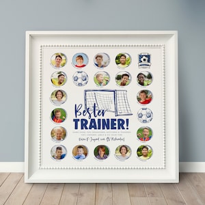 Photo poster *THANK YOU TRAINER*, personalized gift, photo collage, football, handball, farewell trainer, coach, club