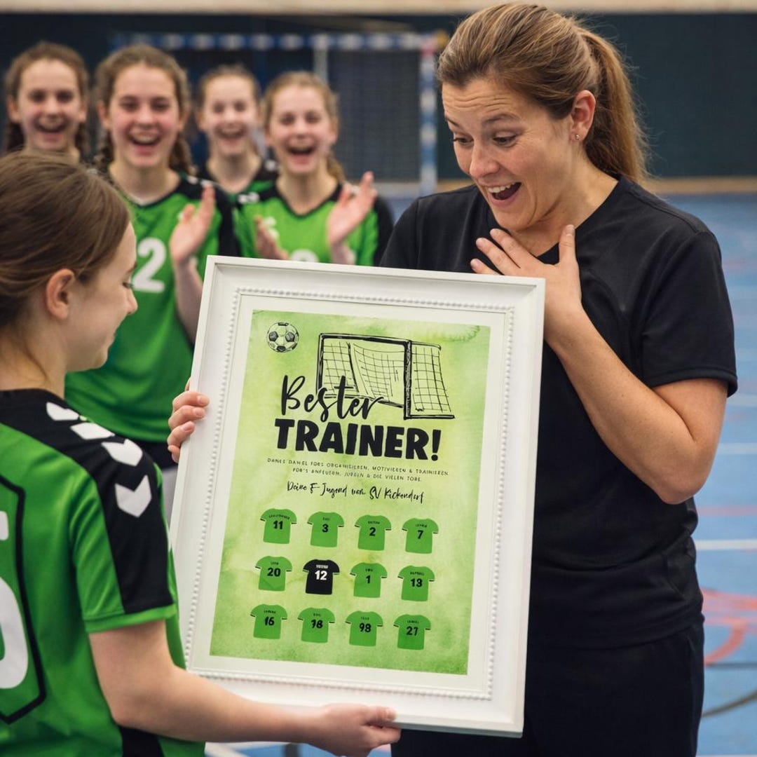 Favorite Coach Personalized Poster *BEST COACH*, Football, Handball, Farewell Coach ...