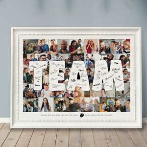 Affiche photo *TEAM*, cadeau personnalisé, collage photo, adieu collègue, équipe