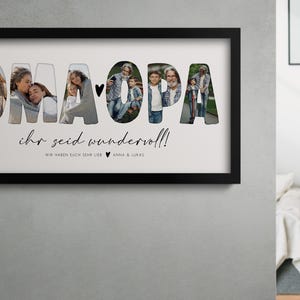Photo gift *GRANDMA & GRANDPA*, personalized gift, gift for grandchildren, gift for grandparents, birthday gift for grandparents, all languages possible image 3