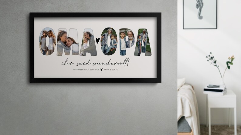 Photo gift *GRANDMA & GRANDPA*, personalized gift, gift for grandchildren, gift for grandparents, birthday gift for grandparents, all languages possible image 3