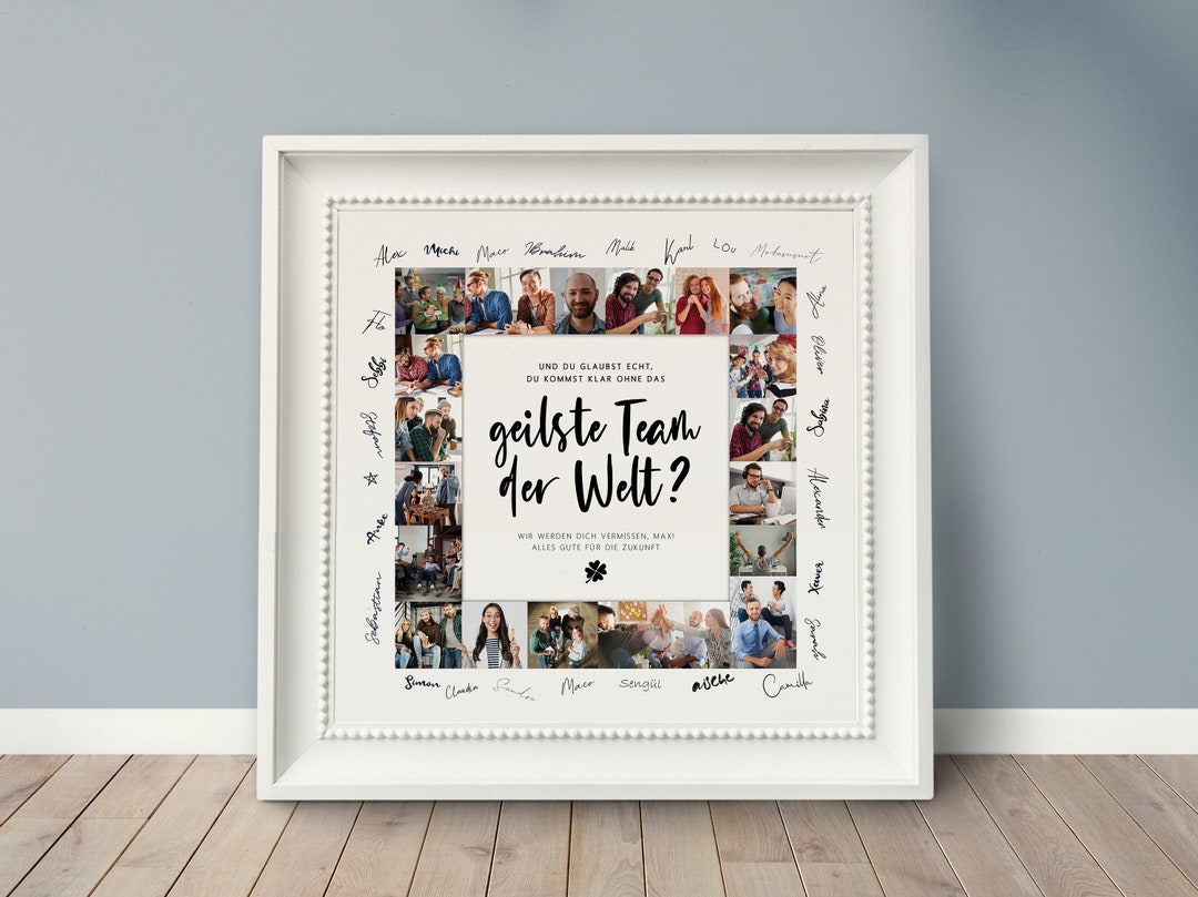 Personalisiertes Papa Poster Mit Foto-Collage - Geschenk Zum Vatertag & Geburtstag