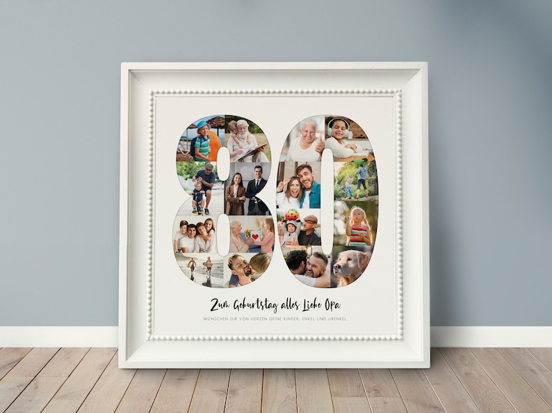 Foto-Poster GEBURTSTAG, personalisiertes Geschenk, Foto-Collage, Jubiläum Bild 4