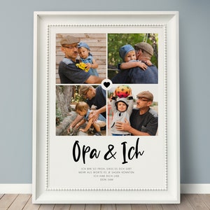 Photo poster *OPA & ME*, personalized gift, photo collage, gift for grandchildren, gift for grandma and grandpa, birthday for grandma and grandpa, grandparents