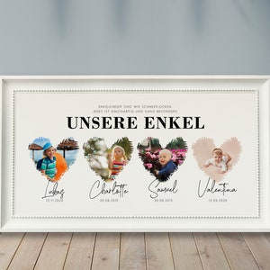 Photo poster *GRANDCHILDREN*, personalized gift, photo collage, gift for grandchildren, gift for grandma and grandpa, birthday for grandma and grandpa, godchild
