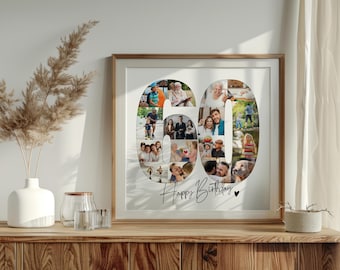 Photo gift *BIRTHDAY*, personalized gift, photo collage, anniversary, wedding anniversary, milestone birthday
