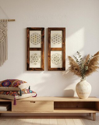 Cornice Decorativa Rustica Parallel Decor 30x40 Cm – 14 Detti Stampati Intercambiabili Per Stagioni E Feste (Natale, Pasqua, Ringraziamento, 4 Luglio)