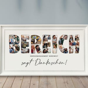 Colagem de fotos *AREA*, presente personalizado, colega de despedida, escritório, escritório, pensão, colagem de cartas, colagem de palavras