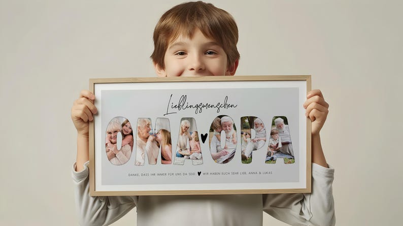 Photo gift *GRANDMA & GRANDPA*, personalized gift, gift for grandchildren, gift for grandparents, birthday gift for grandparents, all languages possible image 2