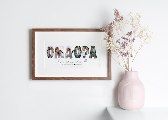 Fotogeschenk *OMA & OPA*, personalisiertes Geschenk, Geschenk Enkel, Geschenk Oma Opa, Geburtstag Oma Opa, alle Sprachen möglich
