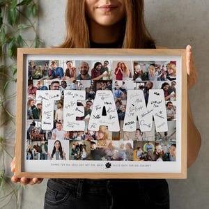 Photo poster *TEAM*, personalized gift, photo collage, farewell colleague, team