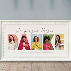 Foto-Poster *DANKE*, personalisiertes Geschenk, Foto-Collage, Geschenk für Lieblingsmenschen, Danke Kollegen