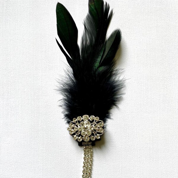 black flapper headpiece