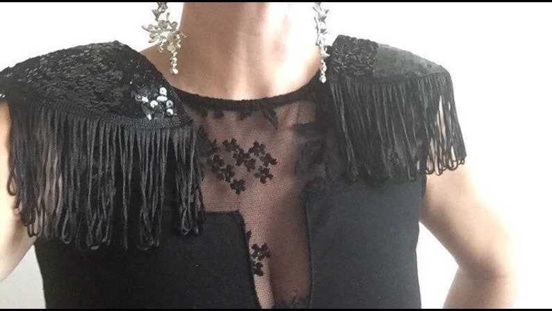 sequin shoulder pads