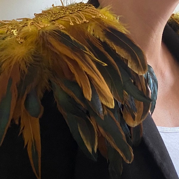 The Killers inspired feather epaulette shoulder pads