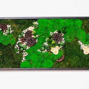 Preserved Moss Wall Art Design, Green Preserved Moss Eco-Friendly Wall Art, Botanical Art Moss Wall Panels, Indoor Vertical Garden Wall Art