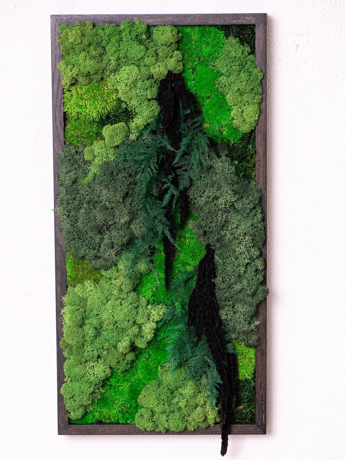 Moss and Flowers Green Wall Art Panel Preserved Moss Indoor Etsy