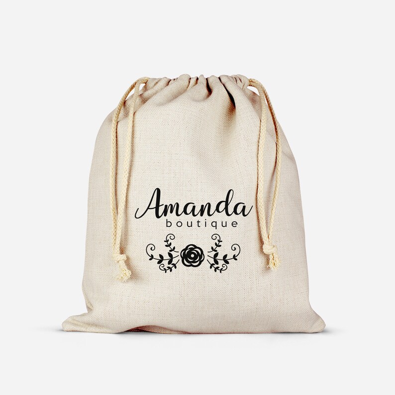 Custom Boutique Name Favor String Bag Custom Shop Names Etsy