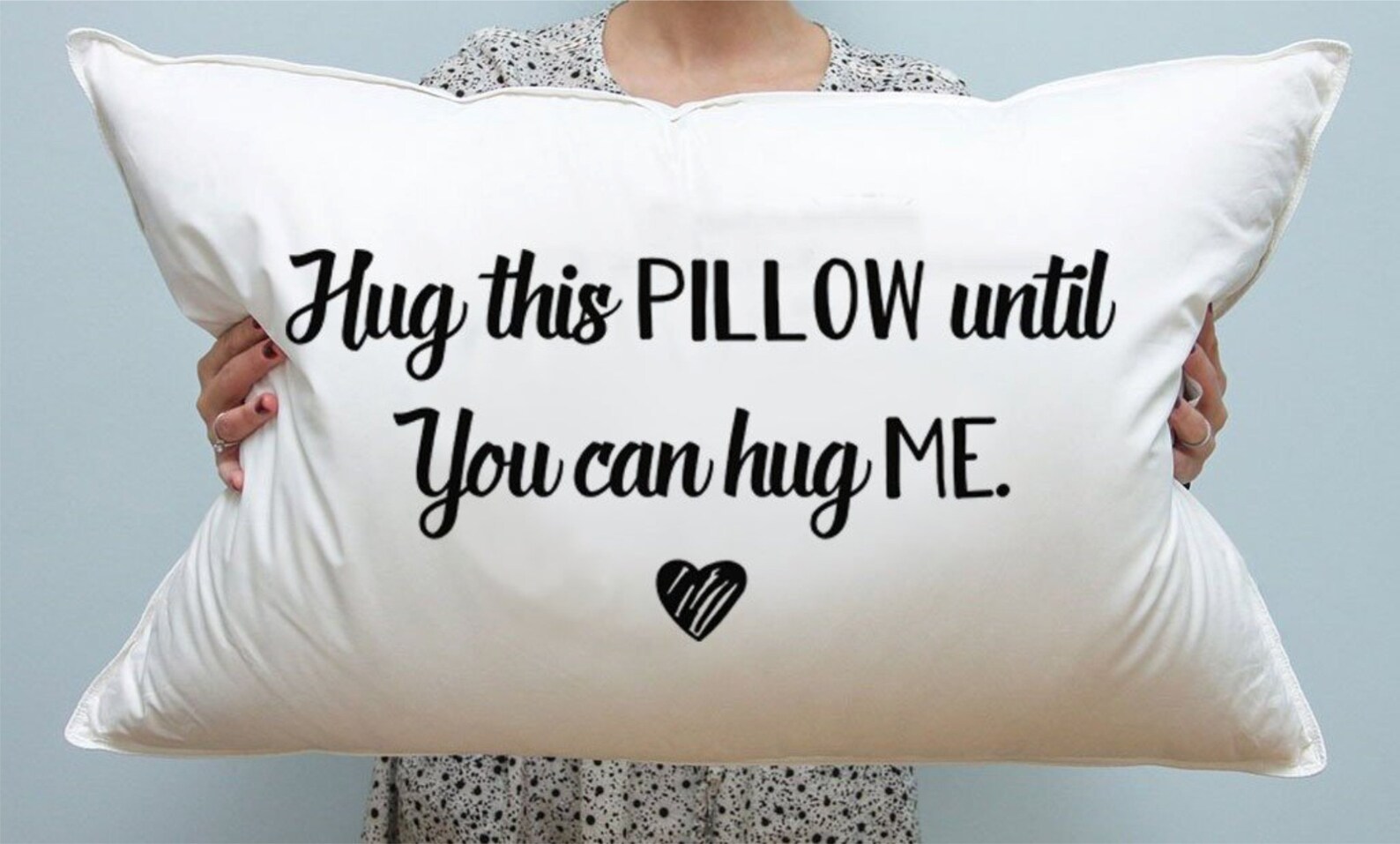 Hug This Pillow Until You Can Hug Me Couples Pillowcases Long Etsy